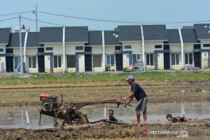 Perumahan di area persawahan sebagai ilustrasi pembiayaan rumah bagi guru pesantren
